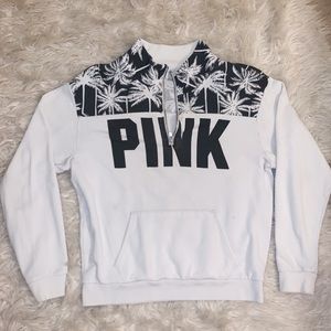 Pink quarter zip sweatshirt